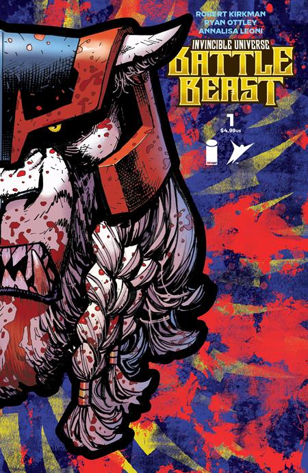 INVINCIBLE UNIVERSE BATTLE BEAST #1 CVR J RYAN OTTLEY, ANDRES JUAREZ & ANNALISA LEONI FOIL DIE CUT MASK VAR PRESALE 5/14/2025