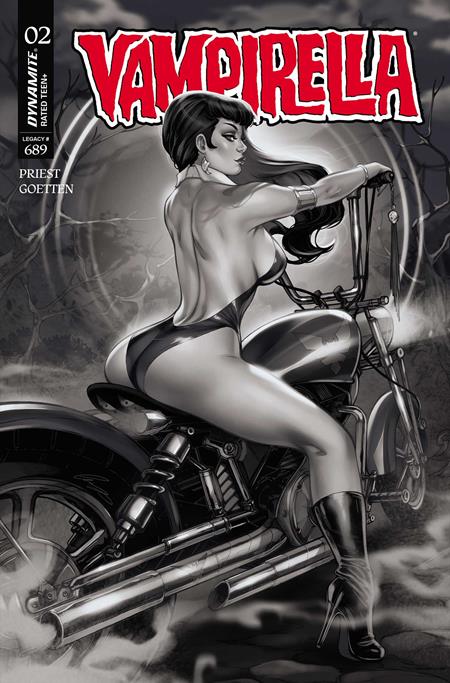 Vampirella (2026) #2 Cover M Inc 1:7 Copy Elias Chatzoudis Black & White Variant