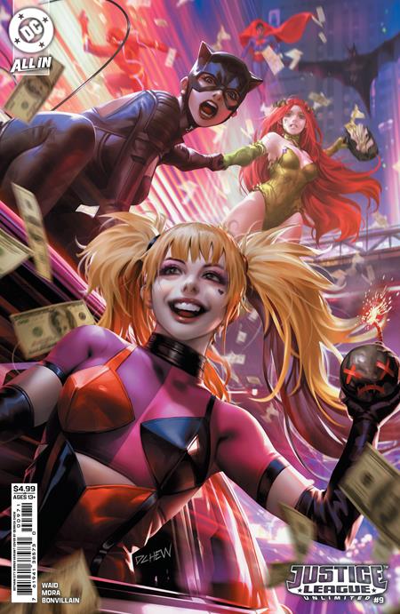 JUSTICE LEAGUE UNLIMITED #9 CVR E DERRICK CHEW GOTHAM CITY SIRENS CARD STOCK VAR (WE ARE YESTERDAY) PRESALE 7/23