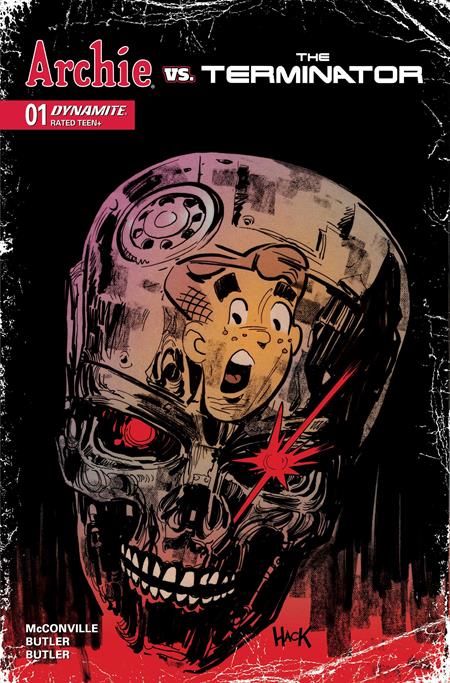 Comic book cover of 'Archie vs The Terminator #1 Cover M (Inc 1:10) Robert Hack Foil Variant'