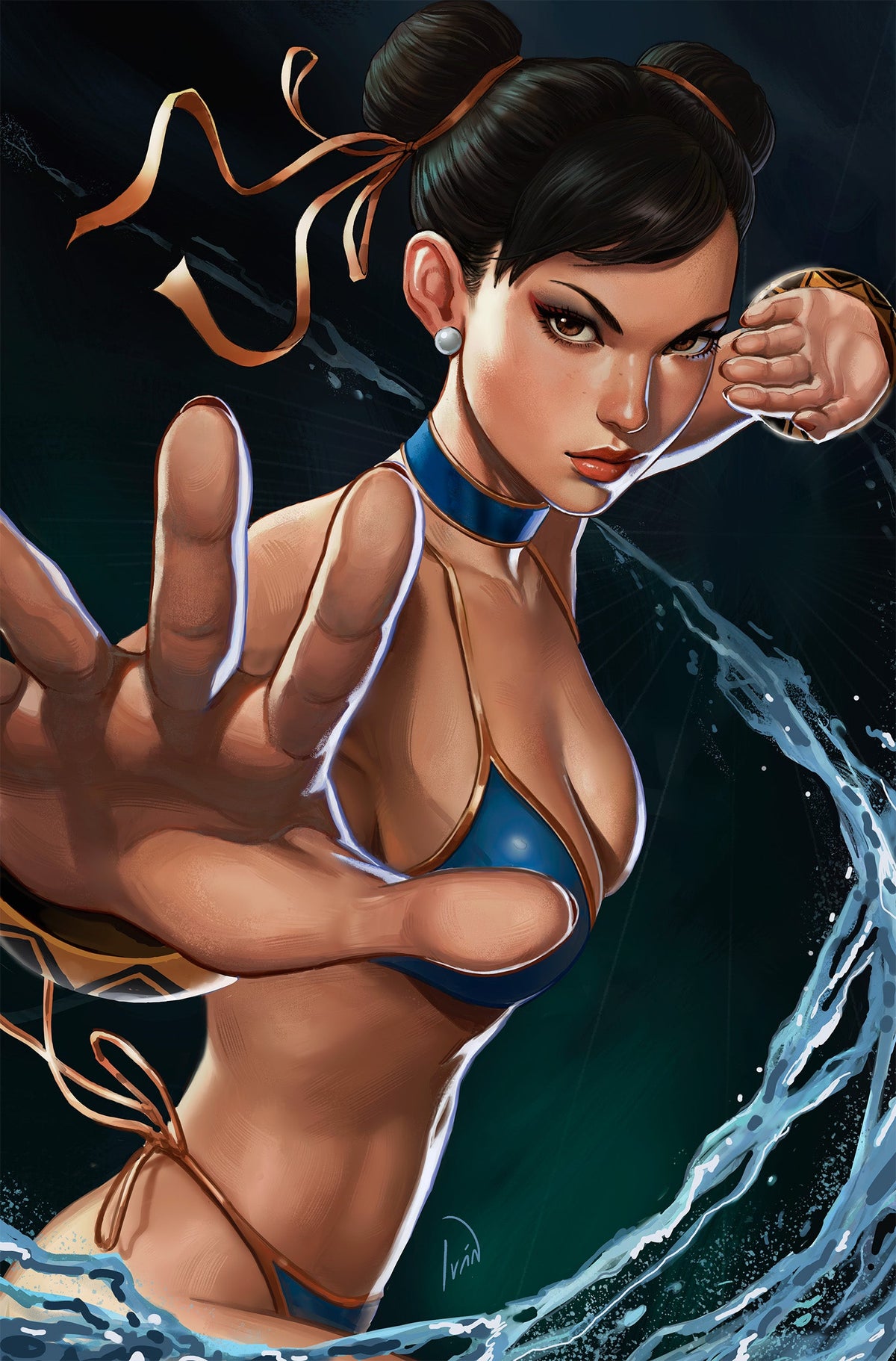 Street Fighter Prime #0 Ivan Talavera Exclusive Chun-Li Swimsuit Virgin Variant B LTD 500