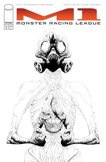 M1 Monster Racing League #6 Cover B 1:25 Jae Lee B&W