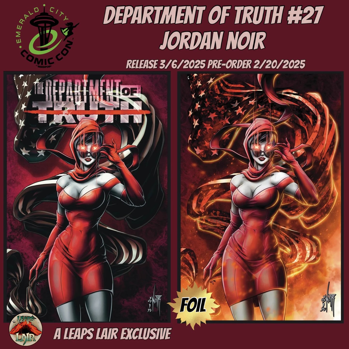 DEPARTMENT OF TRUTH #27 JORDAN NOIR IMAGE ECCC EXCLUSIVE LTD 500