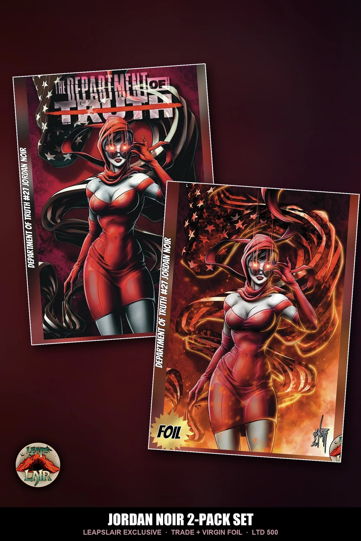 Department of Truth #27 Jordan Noir LeapsLair Exclusive 2-Pack Set - Trade and Virgin Foil