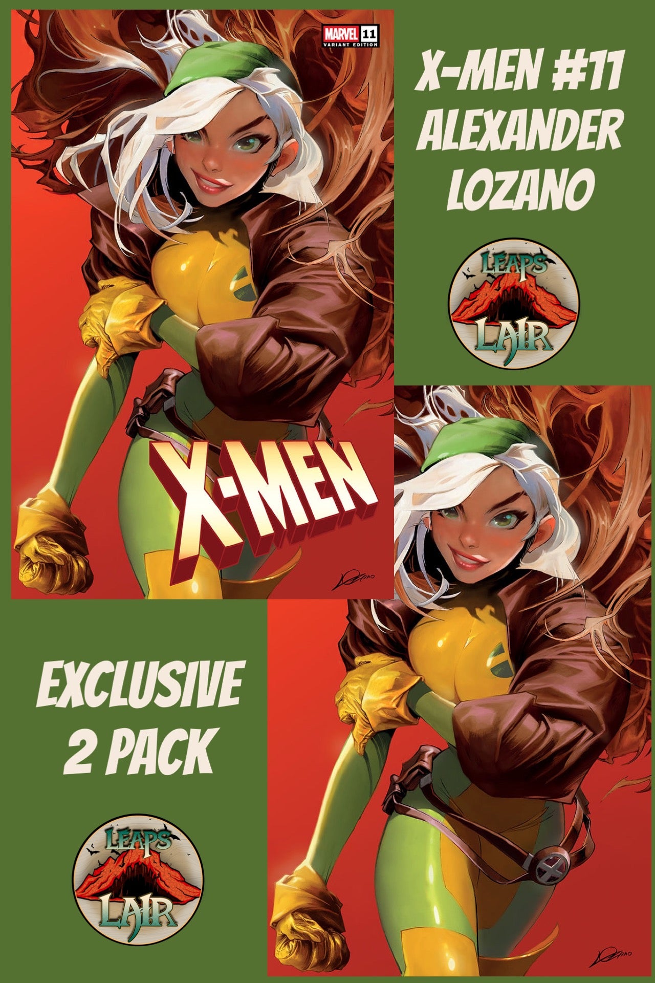 X-MEN #11 ALEXANDER LOZANO EXCLUSIVE VARIANT 2-PACK - ROGUE