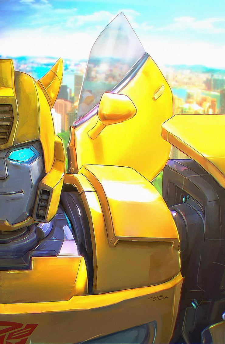 TRANSFORMERS #1 11TH PTG TIAGO DA SILVA BUMBLEBEE VIRGIN VARIANT CONNECTING SET LTD 1000