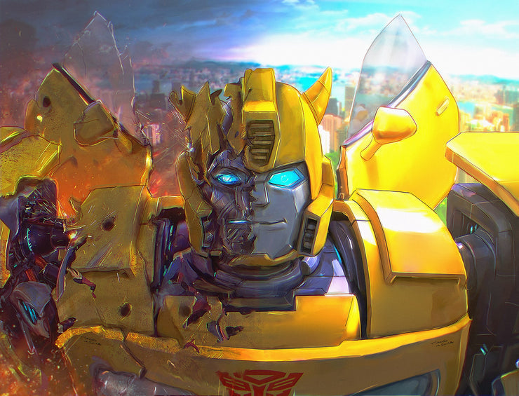 TRANSFORMERS #1 11TH PTG TIAGO DA SILVA BUMBLEBEE VIRGIN VARIANT CONNECTING SET LTD 1000