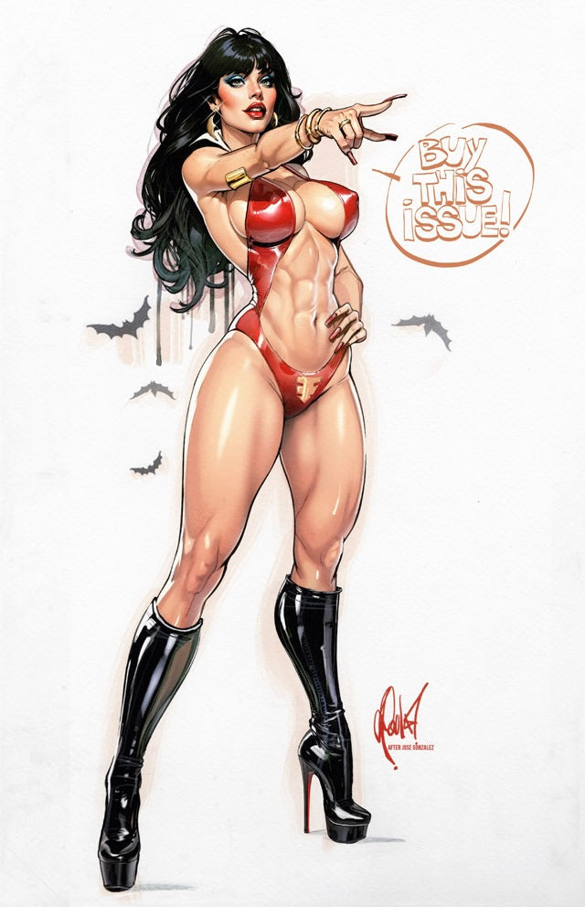 VAMPIRELLA #1 CEDRIC POULAT: JOSE GONZALEZ HOMAGE VIRGIN VARIANT A LTD 500