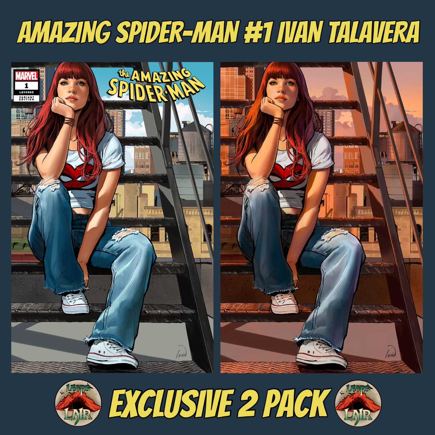 AMAZING SPIDER-MAN #1 IVAN TALAVERA TRADE DRESS & VIRGIN VARIANT SET LTD 1000
