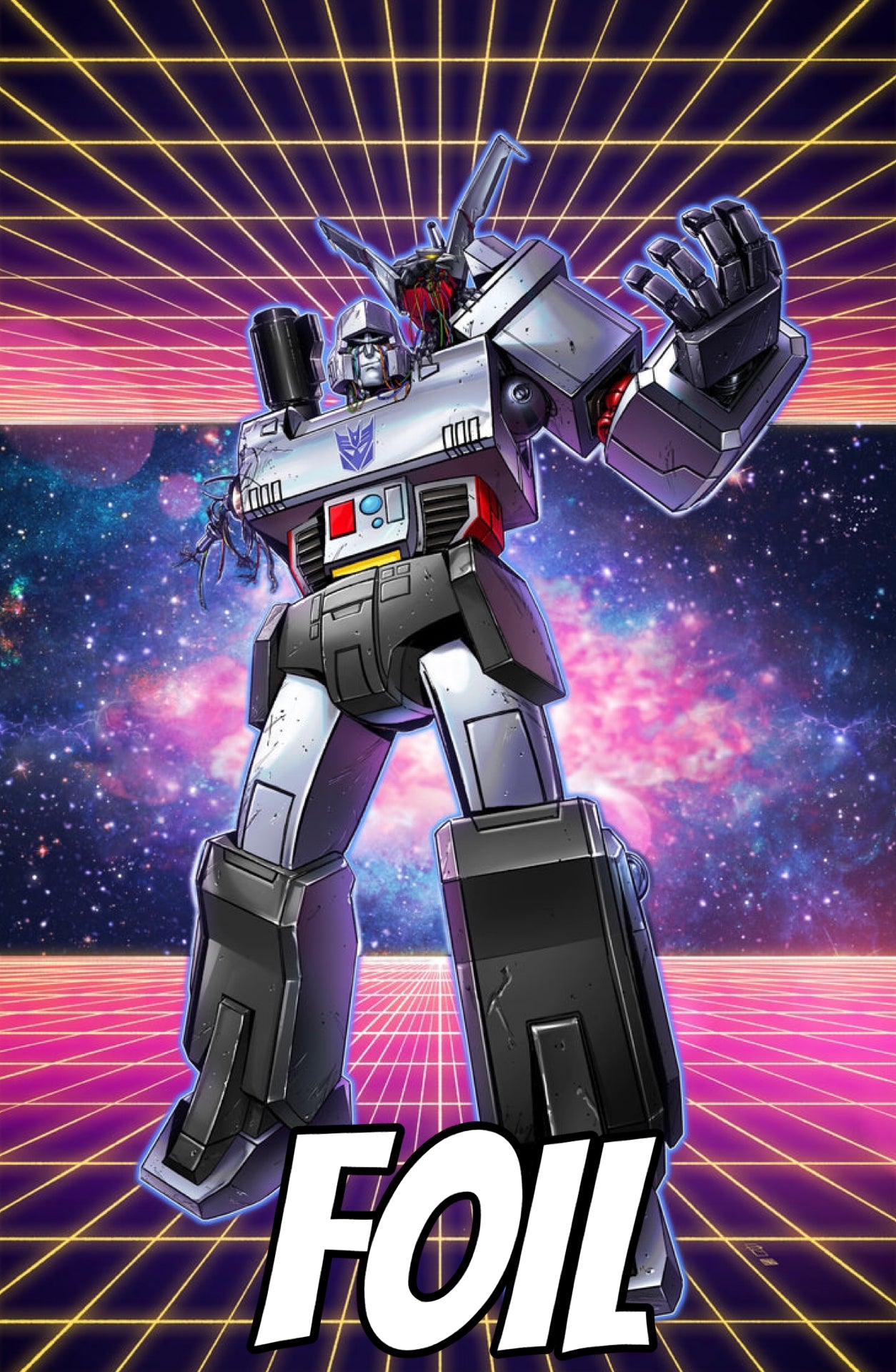 TRANSFTRANSFORMERS #19 RAYMOND GAY 80S RETRO MEGATRON VIRGIN & FOIL VARIANT SET LTD 750