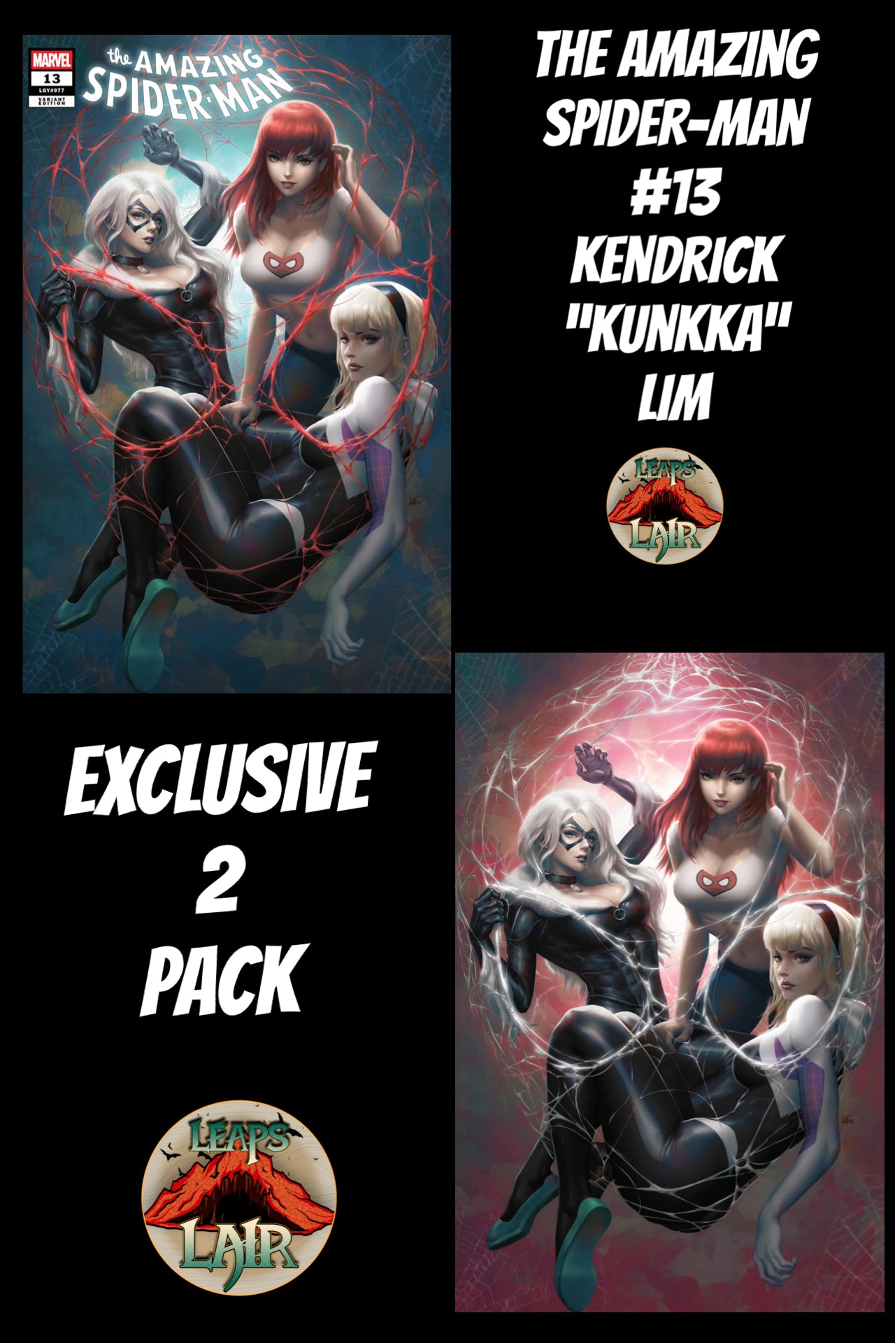 The Amazing Spider-Man #13 Kendrick “Kunkka” Lim Virgin & Variant Exclusive 2PK- Presale 10/1 🔑1st Appearance of Intergalactic Spider-Man LTD 1000
