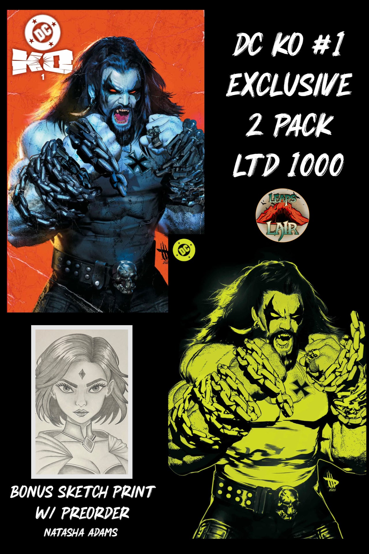 DC KO #1 Exclusive Wilkins Trade & Virgin 2PK + Raven Sketch Print Presale 10/08