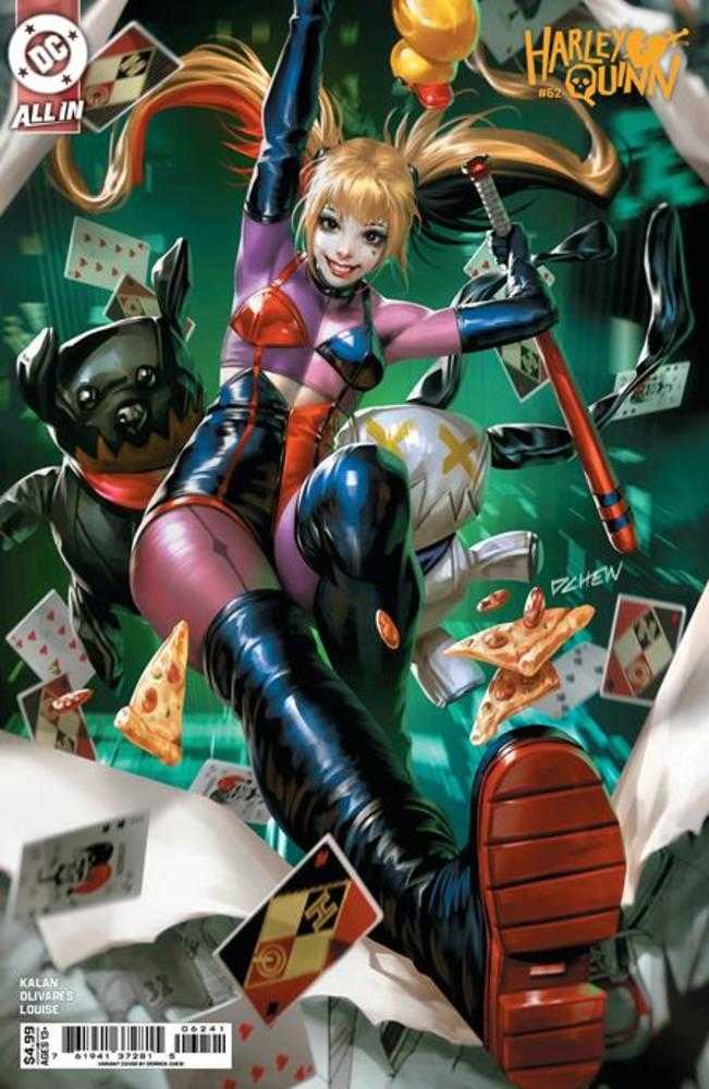 Comic book cover of 'Harley Quinn #62 Cover D Derrick Chew Card Stock Variant'