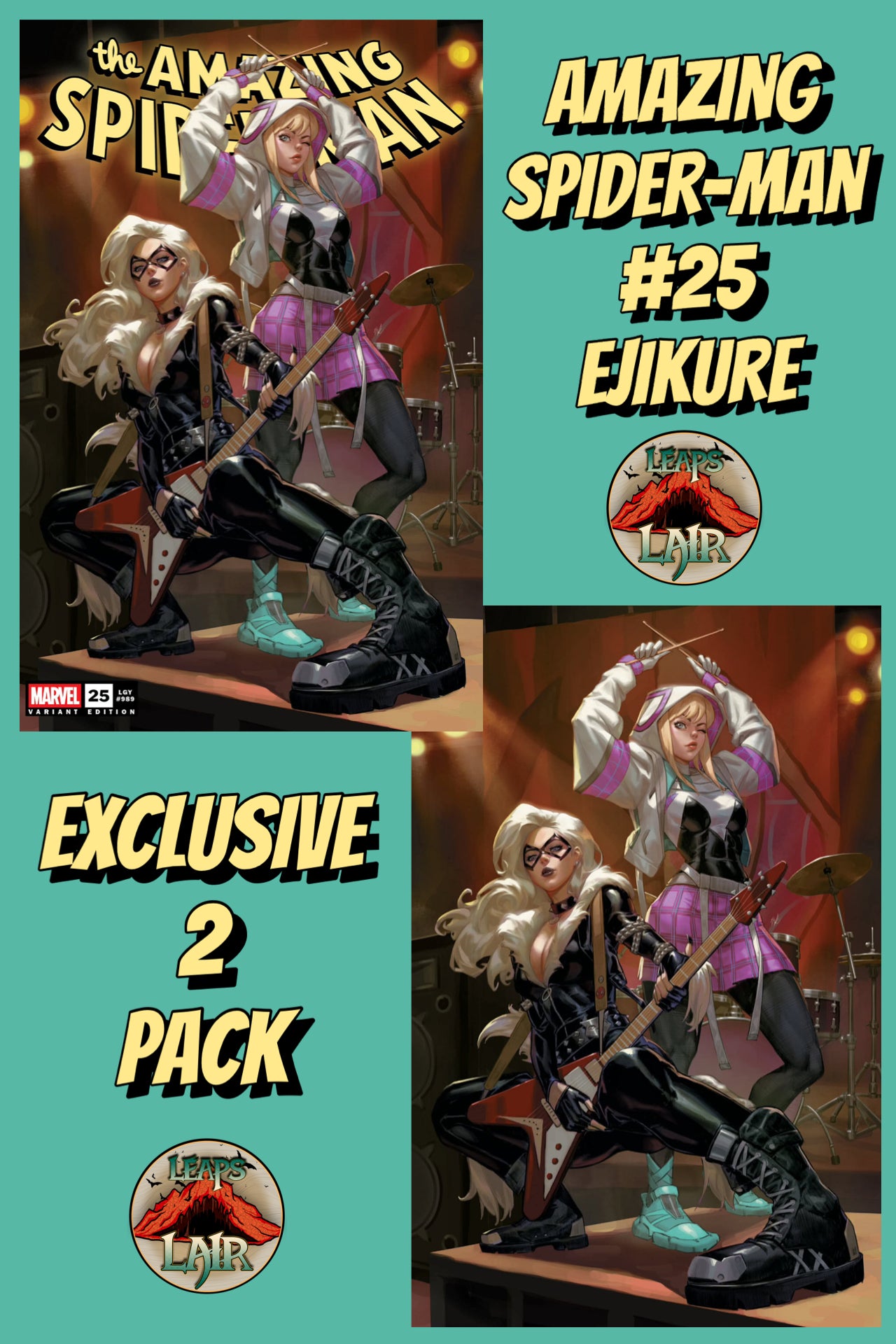 Amazing Spider‑Man 25 Exclusive Ejikure LeapsLair – 2‑Pack – PREORDER