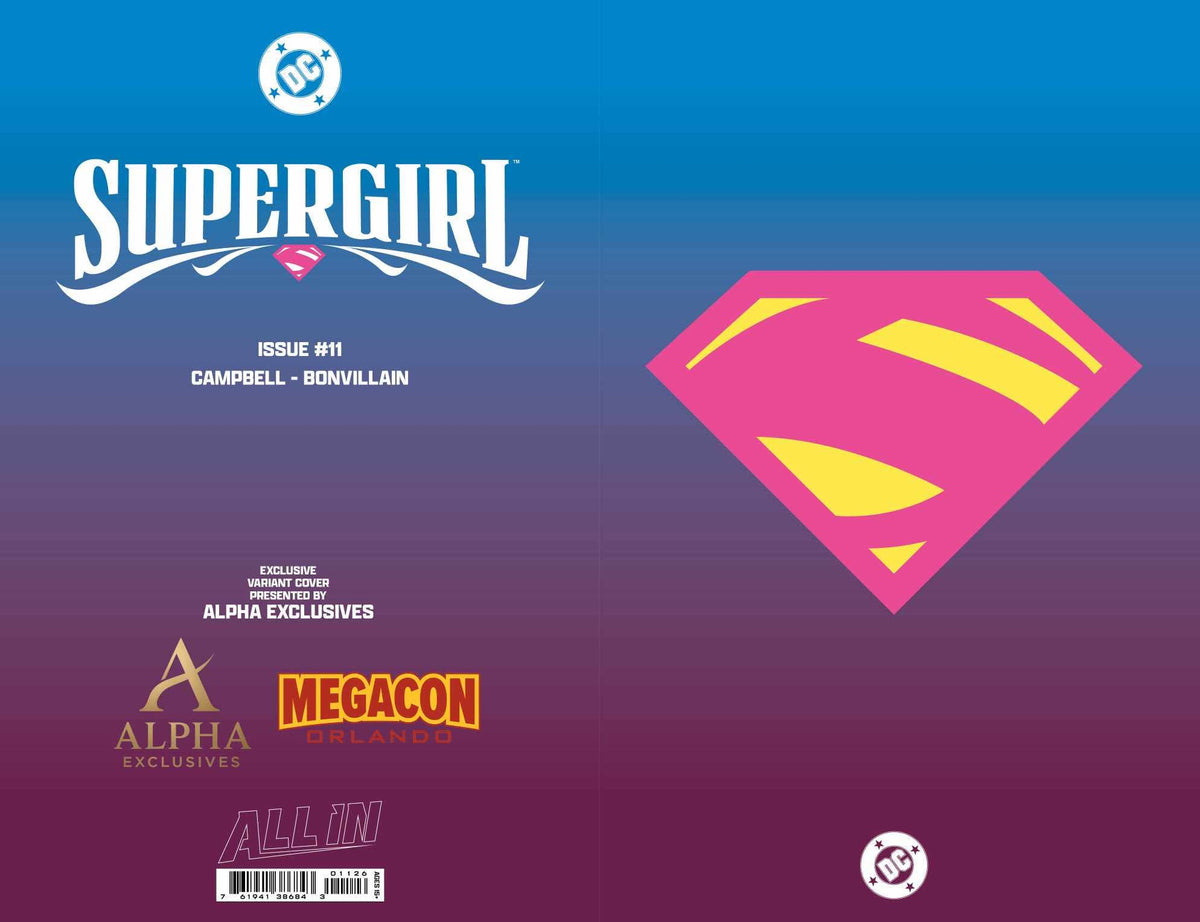 Comic book cover of 'Supergirl #11 Foil Logo Variant – MEGACON Exclusive'