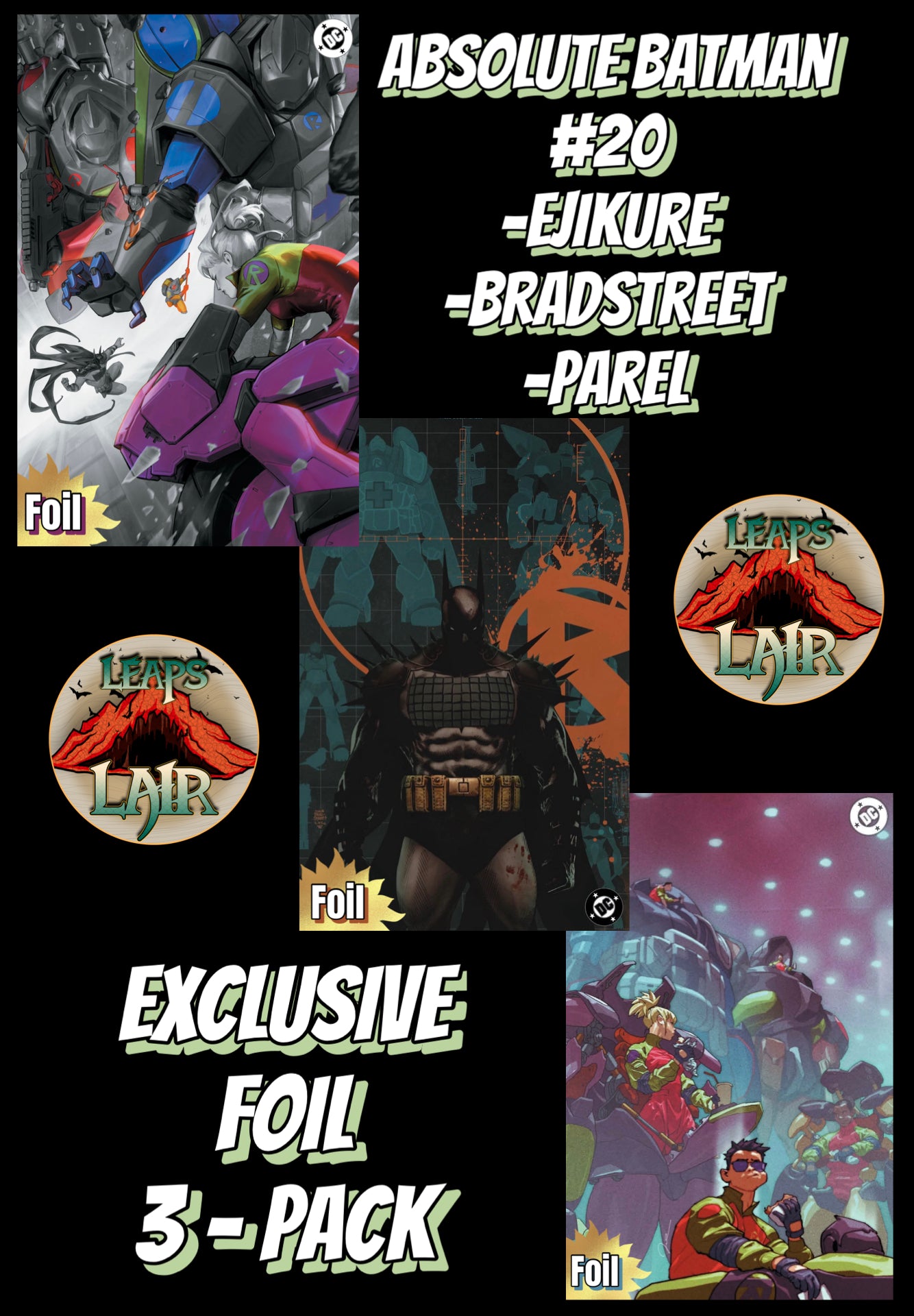 Absolute Batman #20 Ejikure Parel Bradstreet Foil Bundle