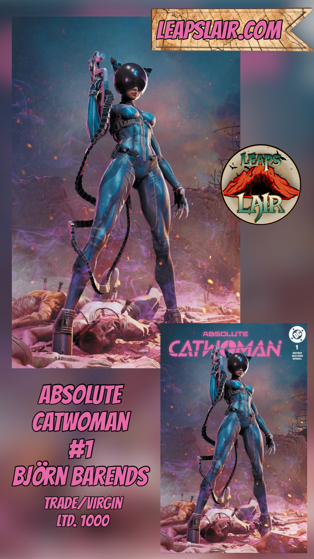 Absolute Catwoman #1 Bjorn Barends Trade + Virgin Bundle