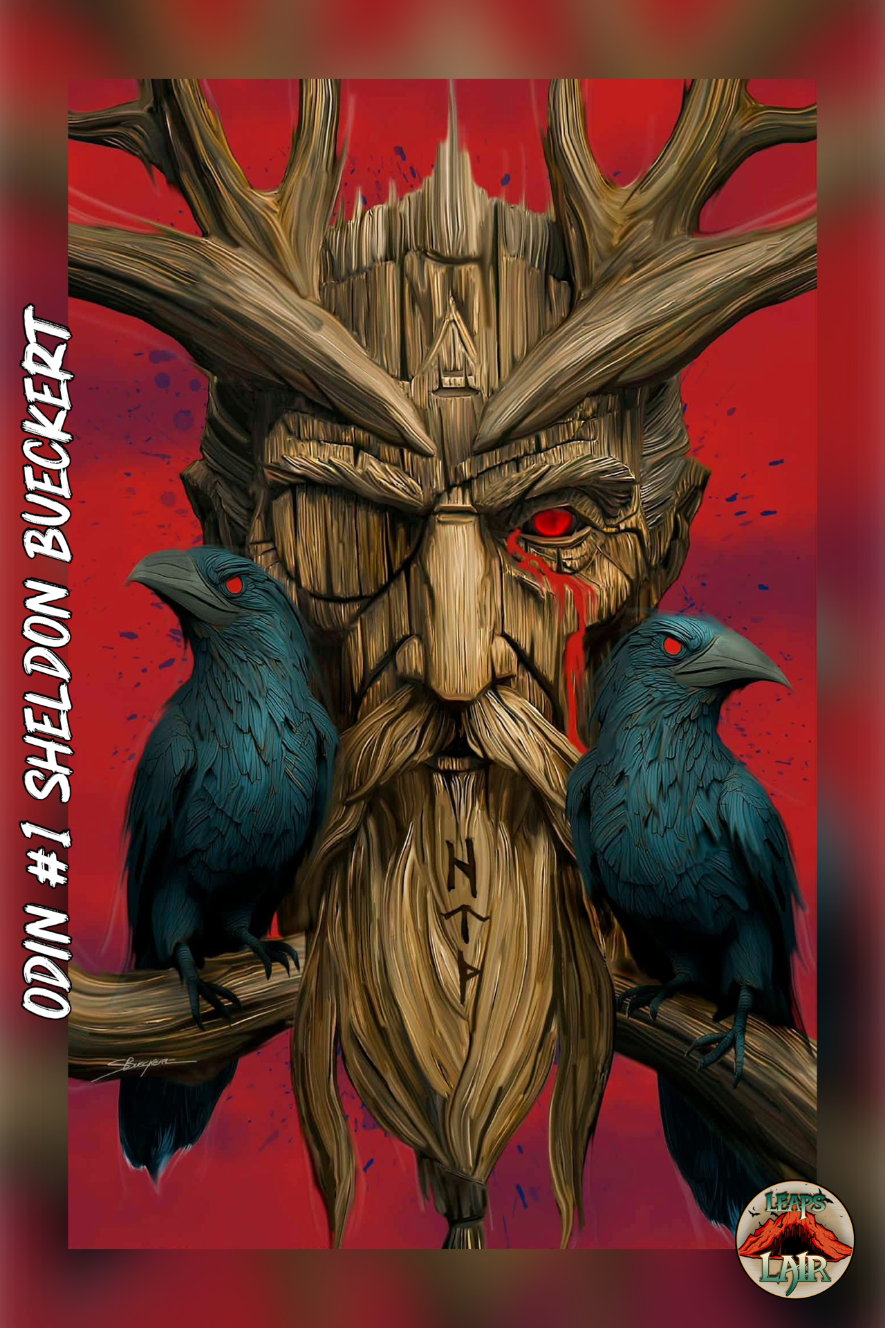Odin #1 Cover Sheldon Bueckert LeapsLair Shared Exclusive Red Virgin