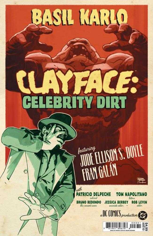 Clayface Celebrity Dirt #3 (Of 6) Cover C Bruno Redondo Card Stock Variant PRESALE 9/09