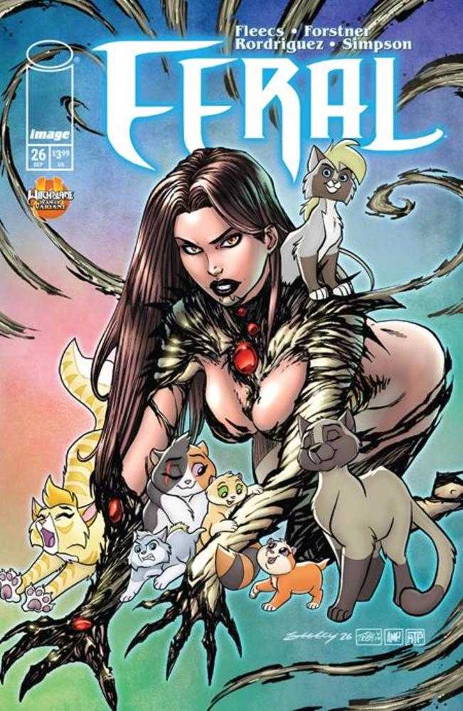 Comic book cover of 'Feral #26 Cover D Trish Forstner & Tim Seeley Witchblade Team Up Variant'