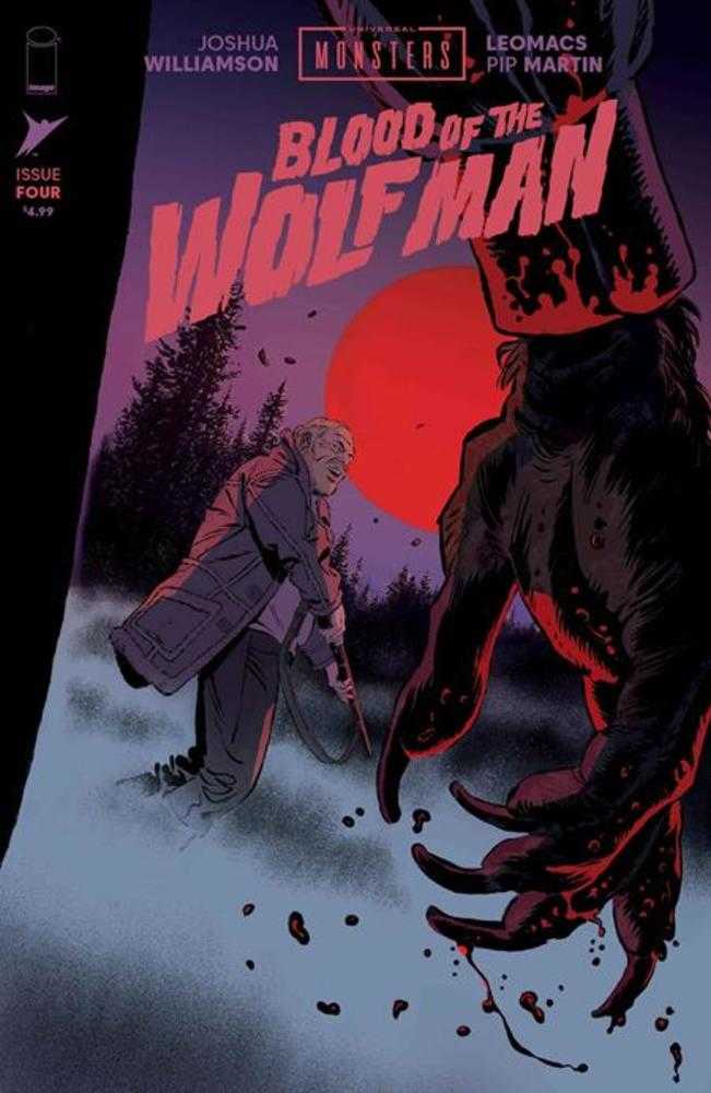 Comic book cover of 'Universal Monsters Blood Of The Wolf Man #4 (Of 4) Cover A Leomacs & Pip Martin'