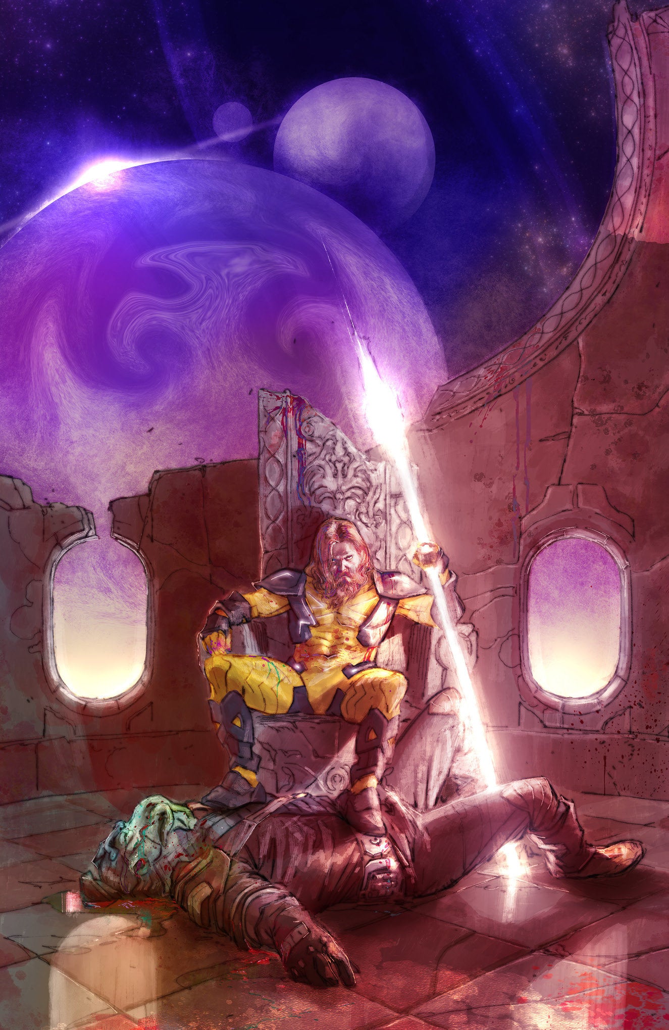 Valiant Beyond: The X O Manowar #8 The God Hunt #4 Variant D (Bufi Full Art)