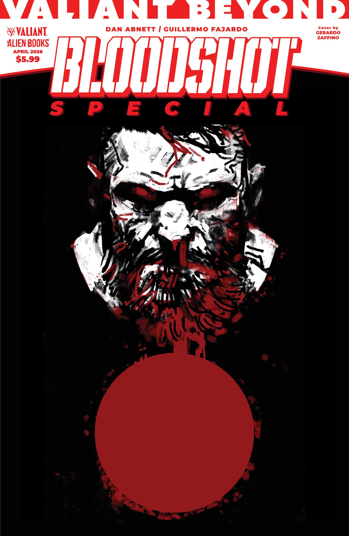 Comic book cover of 'Valiant Beyond: Bloodshot Special Variant B (Zaffino)'