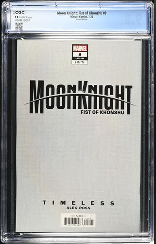 Moon Knight: Fist of Khonshu #8 (2025) Alex Ross Timeless Variant CGC 9.8