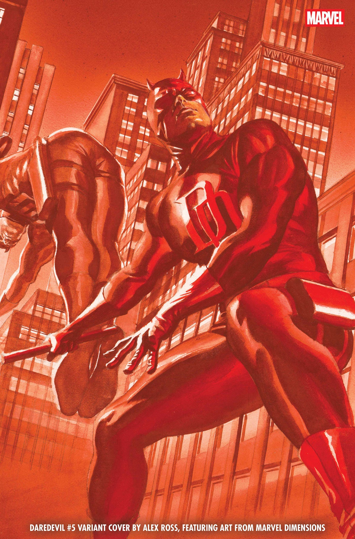 Comic book cover of 'Daredevil #5 Alex Ross Marvel Dimensions Variant'