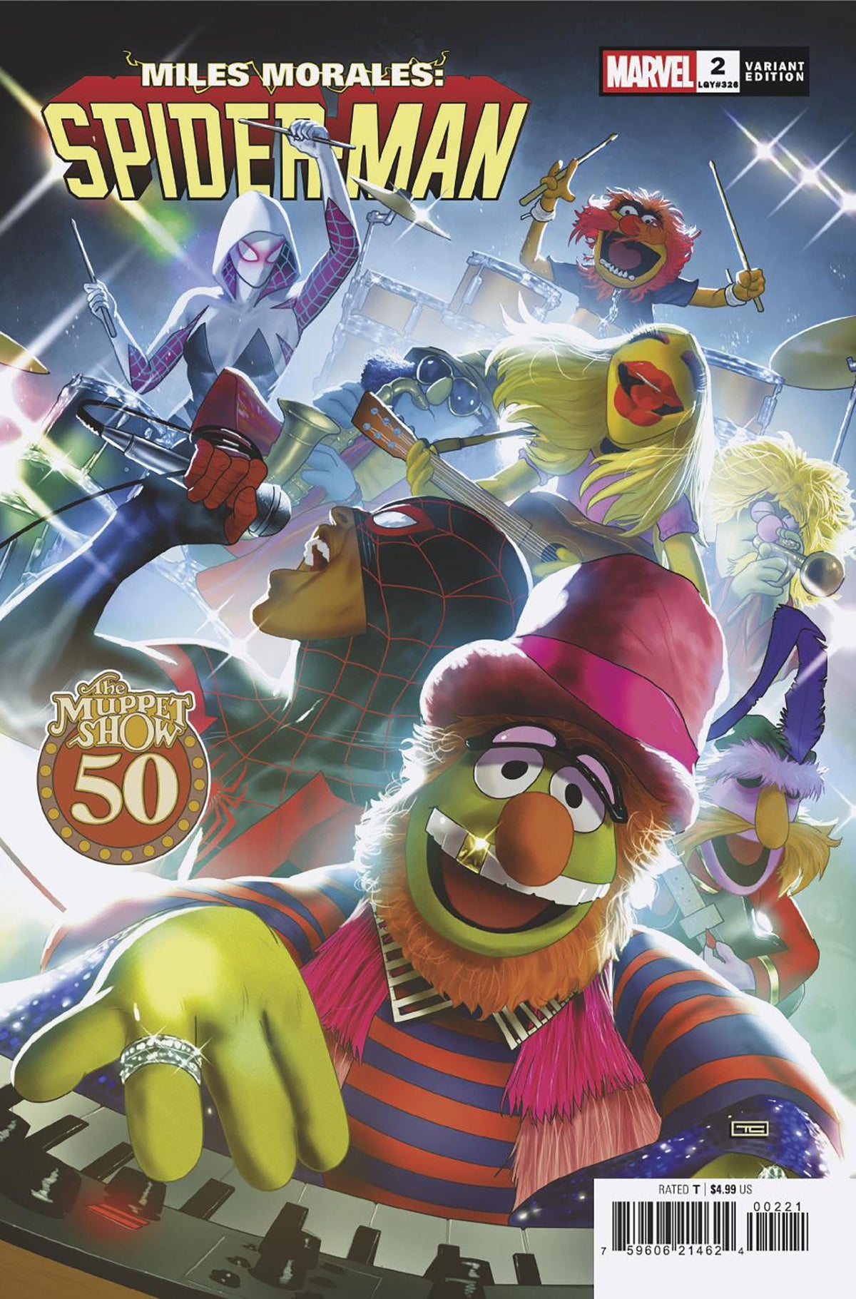 Comic book cover of 'Miles Morales: Spider-Man #2 Taurin Clarke Muppets Variant'
