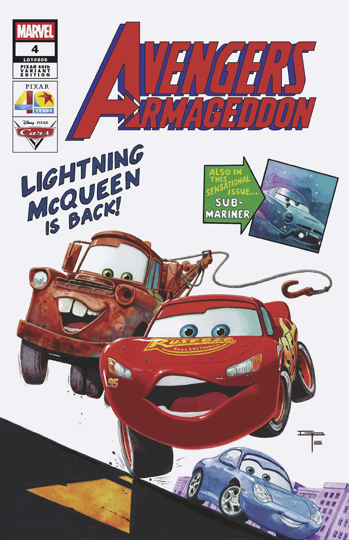 Avengers: Armageddon #4 German Peralta Pixar 40 Th Variant PRESALE 9/16