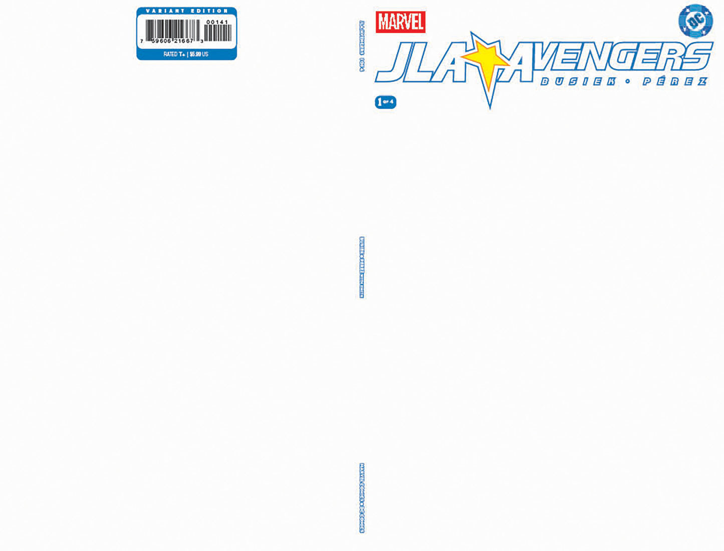 Comic book cover of 'JLA/Avengers #1 Facsimile Edition Blank Cover Variant'
