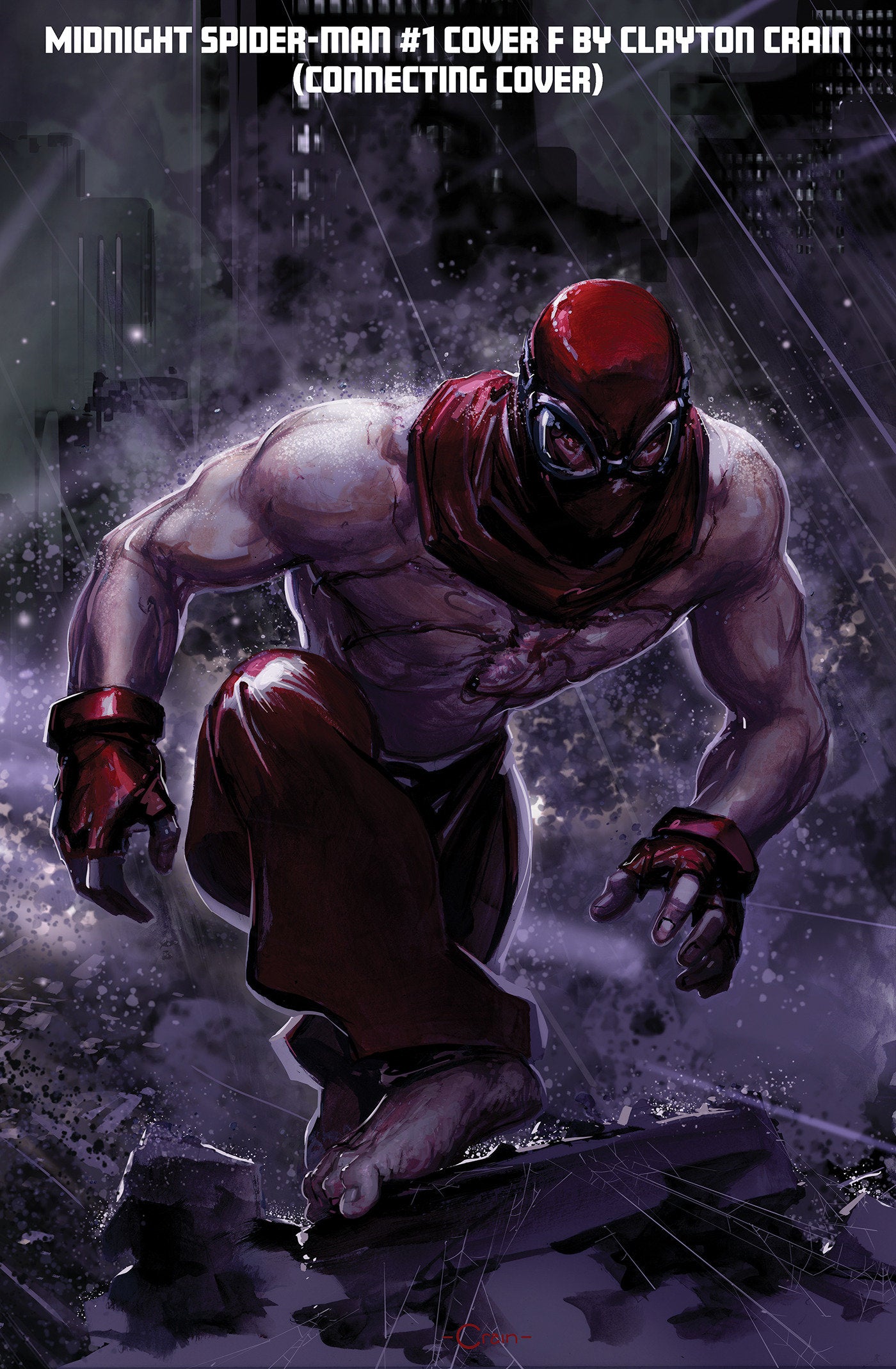 Midnight Spider-Man #1 Cover F Clayton Crain 3-Part Connecting