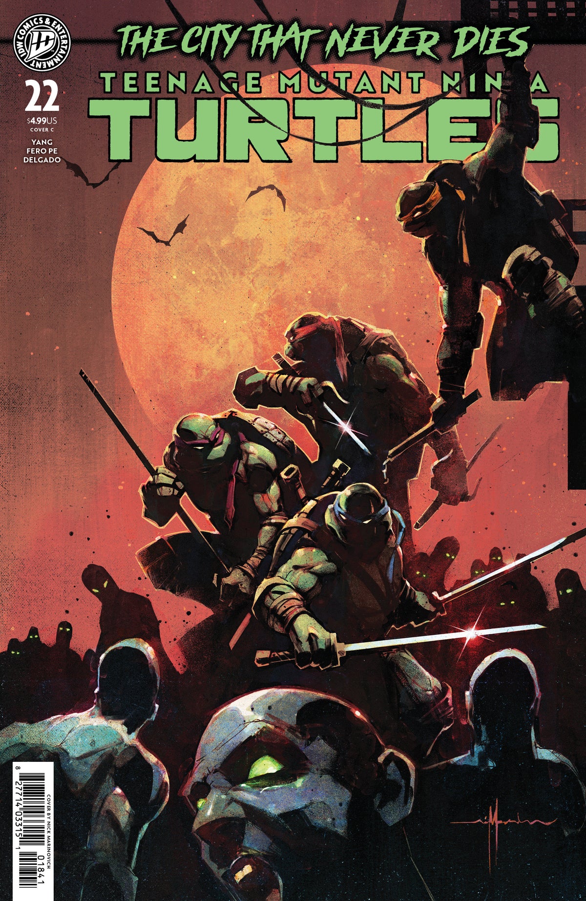 Teenage Mutant Ninja Turtles #22 Variant C (Marinkovich) PRESALE 9/16
