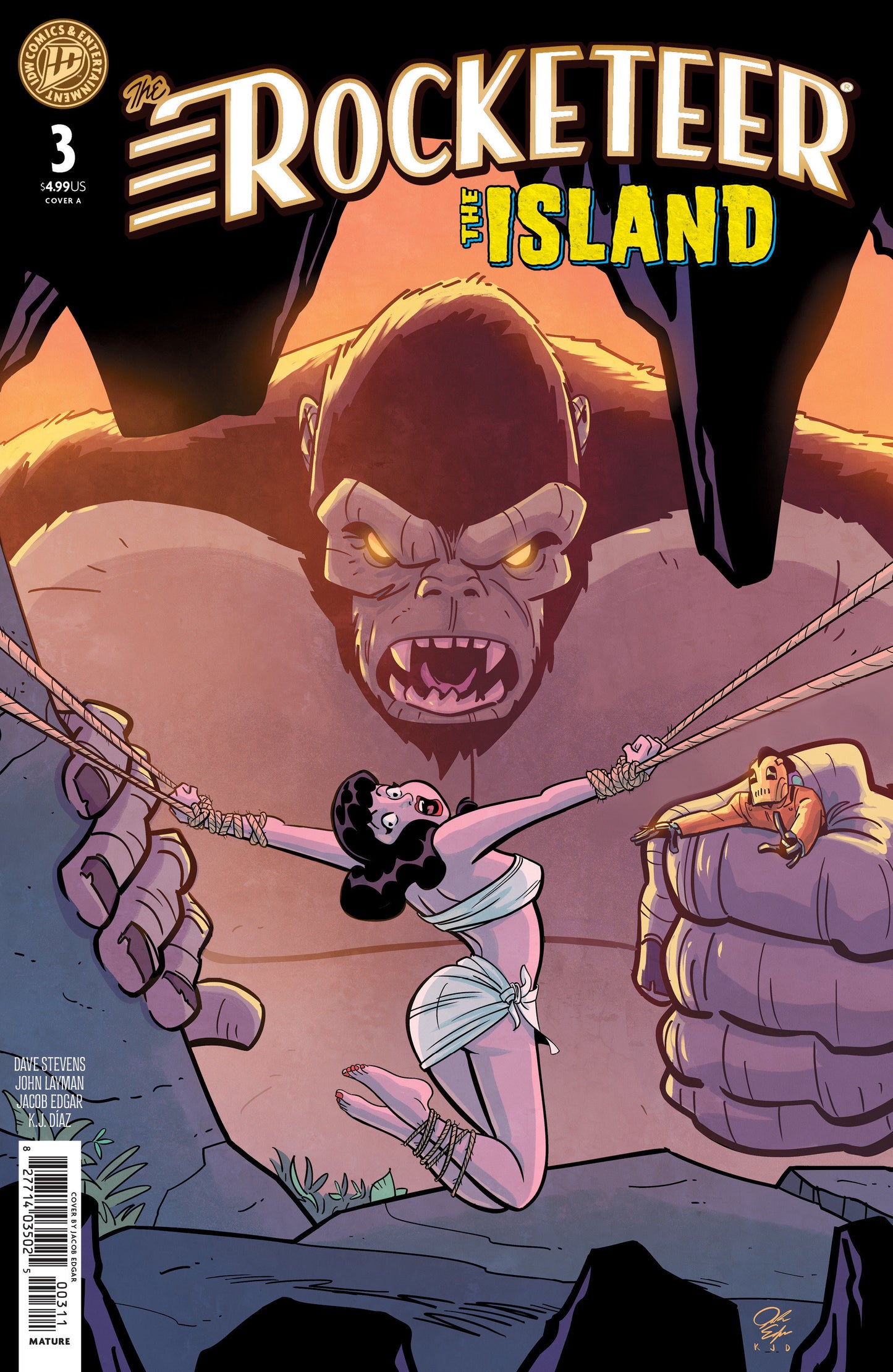 Comic book cover of 'The Rocketeer: The Island #3 Cover A (Edgar)'