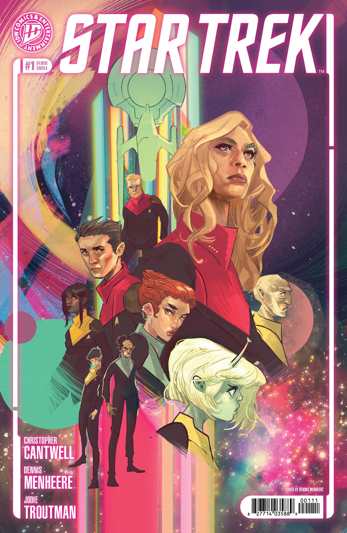 Comic book cover of 'Star Trek (2026) #1 Cover A (Menheere)'