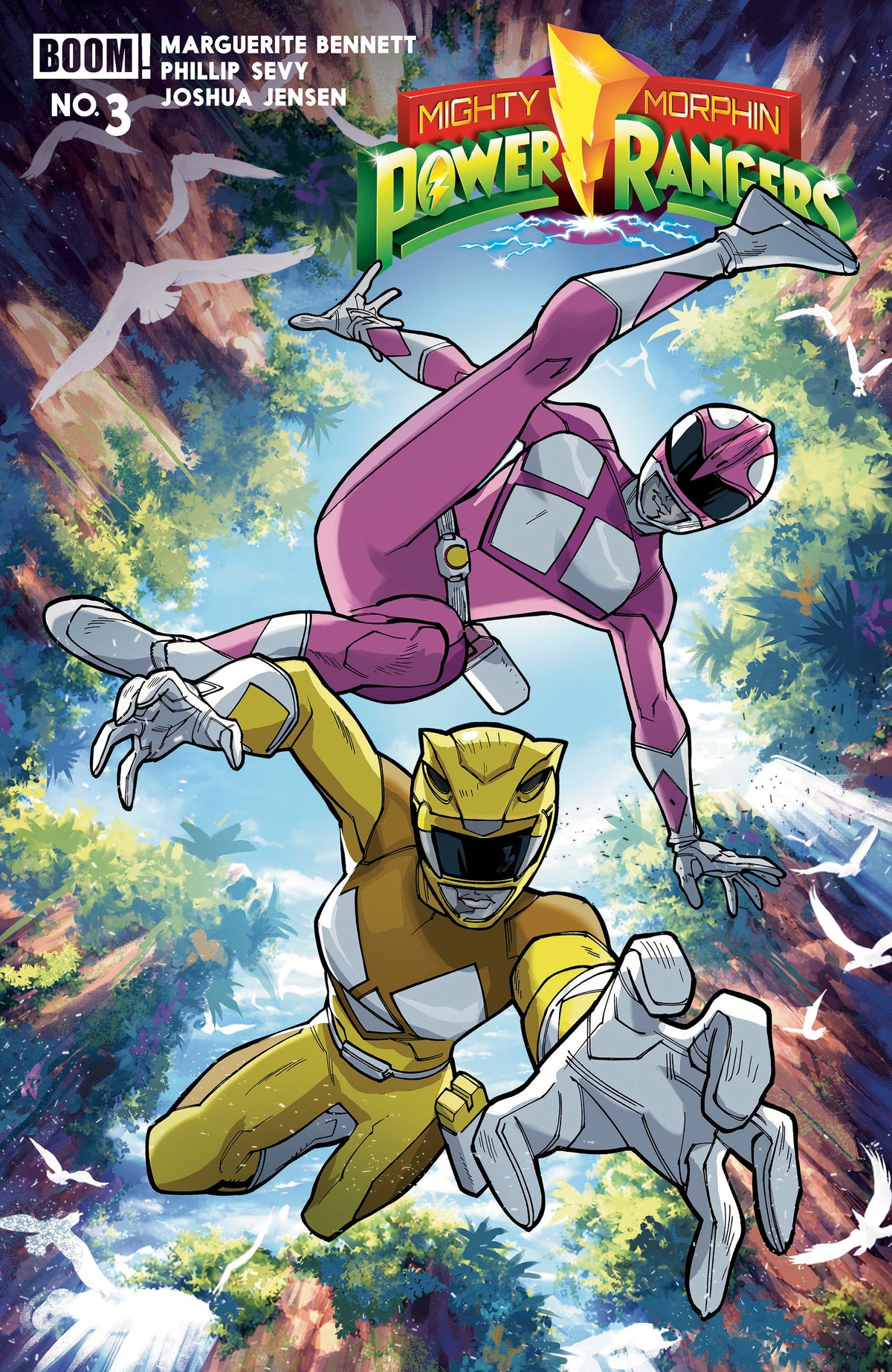 Comic book cover of 'Mighty Morphin Power Rangers (2026) #3 A Main (Dressed, Balám) PRESALE 8/26'