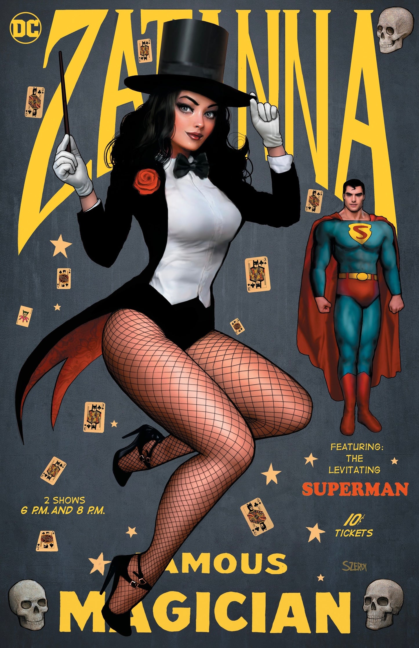 Superman #17 Nathan Szerdy exclusive Zatanna virgin foil variant cover