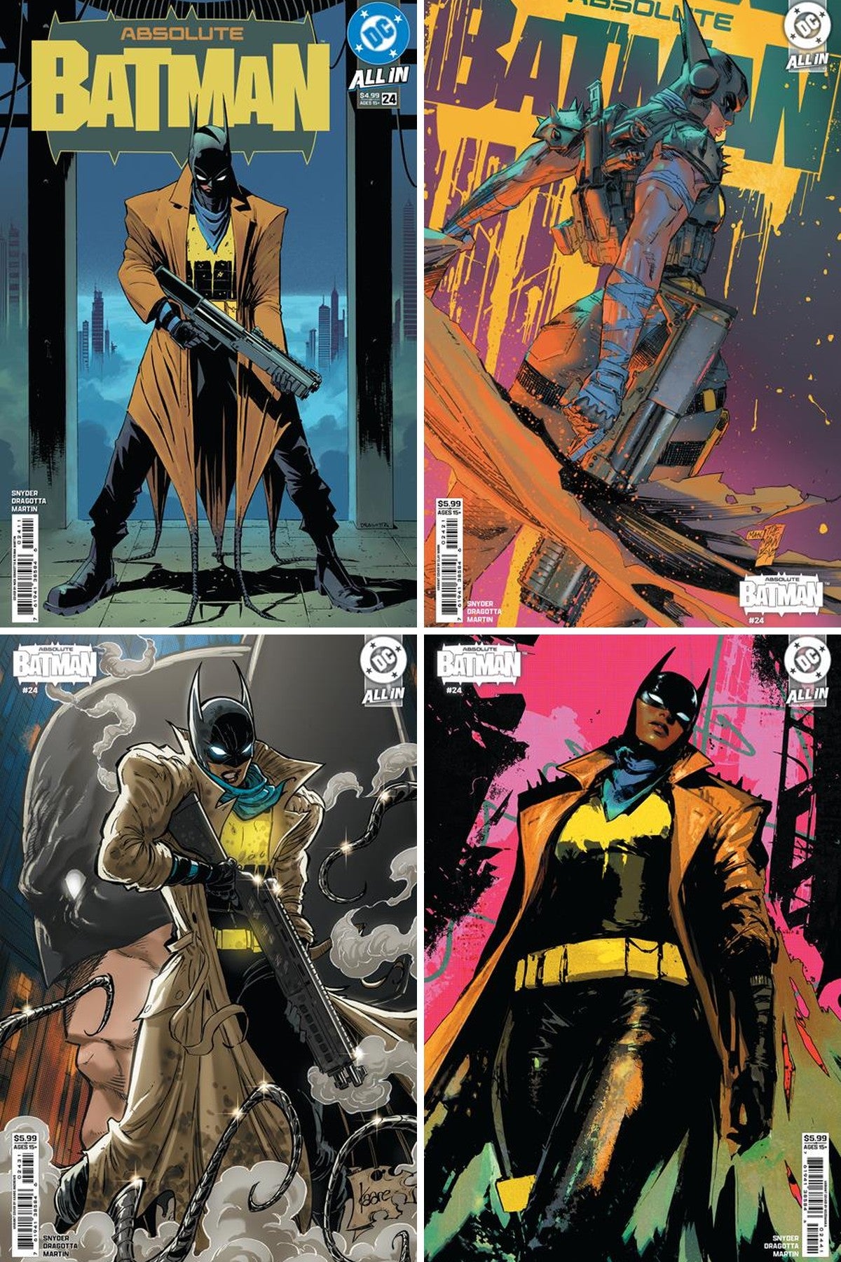 Absolute Batman #24 all covers bundle collage