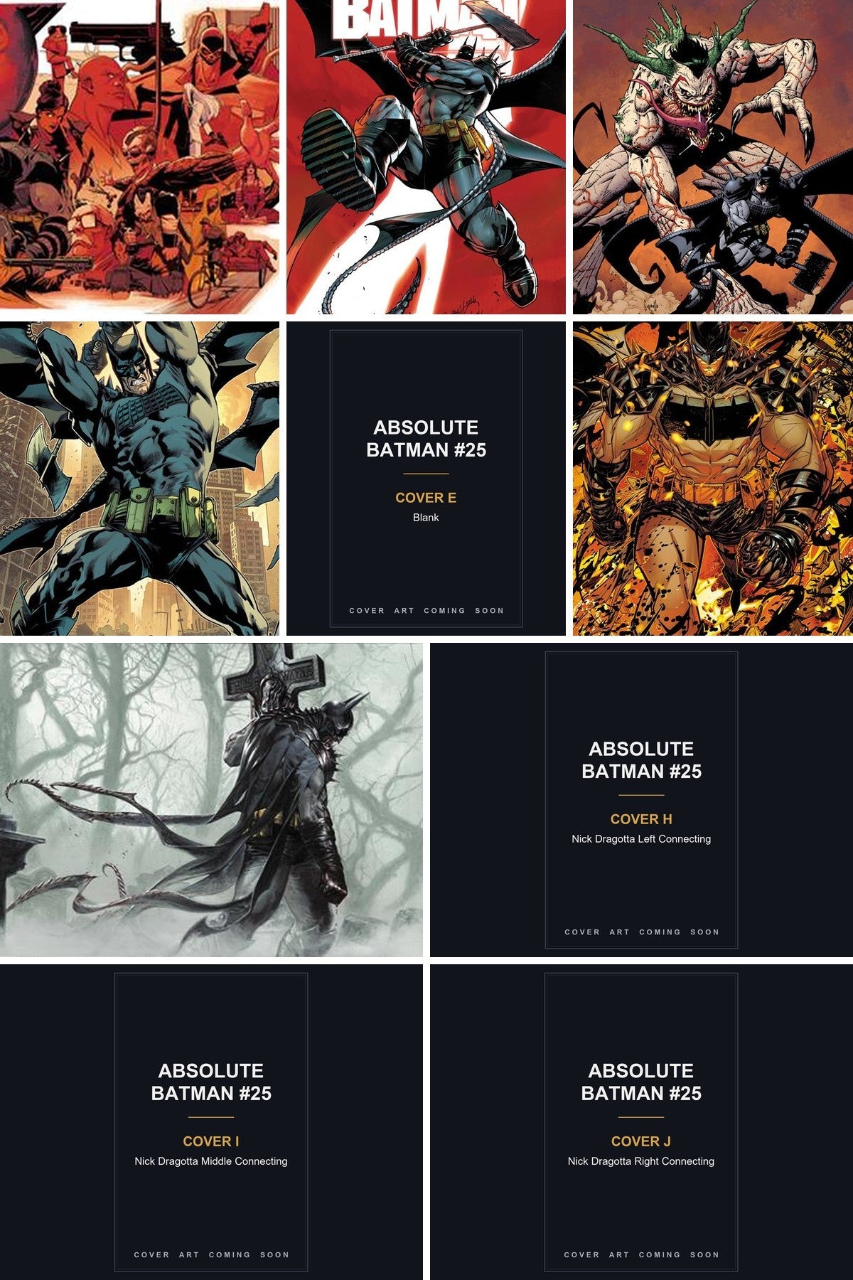 Absolute Batman #25 all covers bundle collage