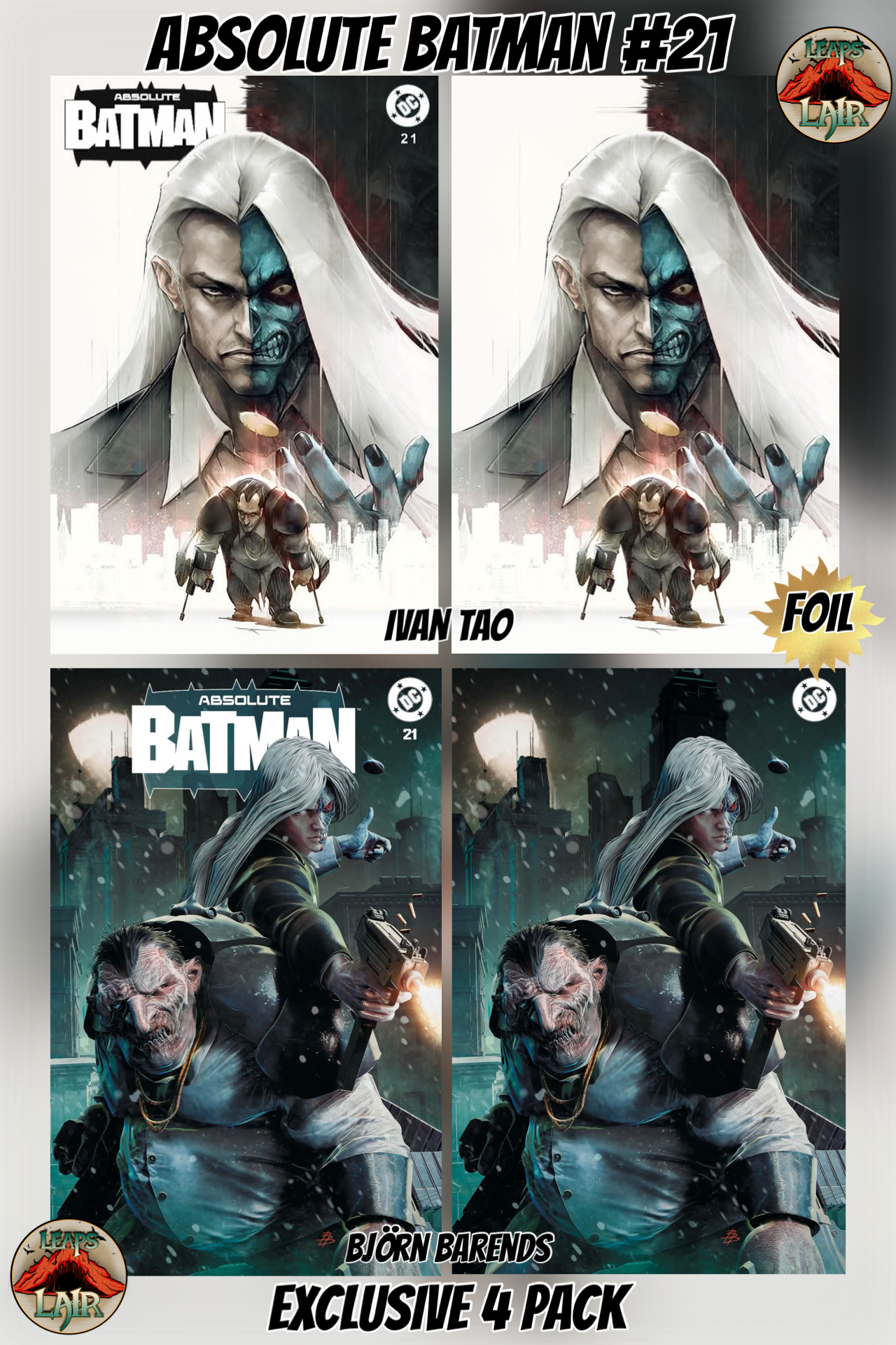 ABSOLUTE BATMAN #21 Exclusive 4-Pack (All Covers) PREORDER 6/17