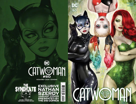 CATWOMAN #50 NATHAN SZERDY 616 EXCLUSIVE VARIANT ~ HARLEY & CATWOMAN