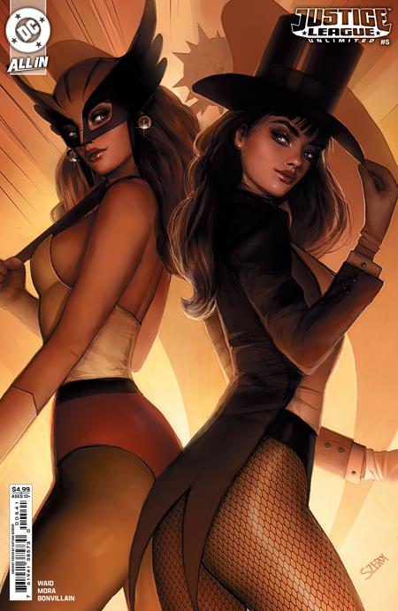 JUSTICE LEAGUE UNLIMITED #5 CVR B NATHAN SZERDY CARD STOCK VAR ~ZATANNA & HAWKGIRL PRESALE 3/26
