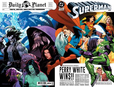 SUPERMAN #25 CVR H DAN MORA FOIL VAR WRAP PRESALE 04/23/2025