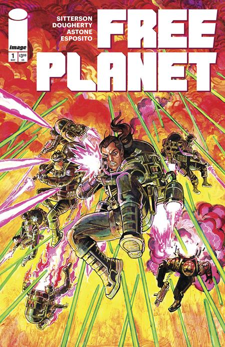 FREE PLANET #1 CVR B JED DOUGHERTY ACTION VAR PRESALE 05/07/2025