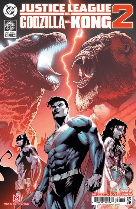 JUSTICE LEAGUE VS GODZILLA VS KONG 2 #1 (OF 7) CVR A CHRISTIAN DUCE PRESALE 6/4/2025