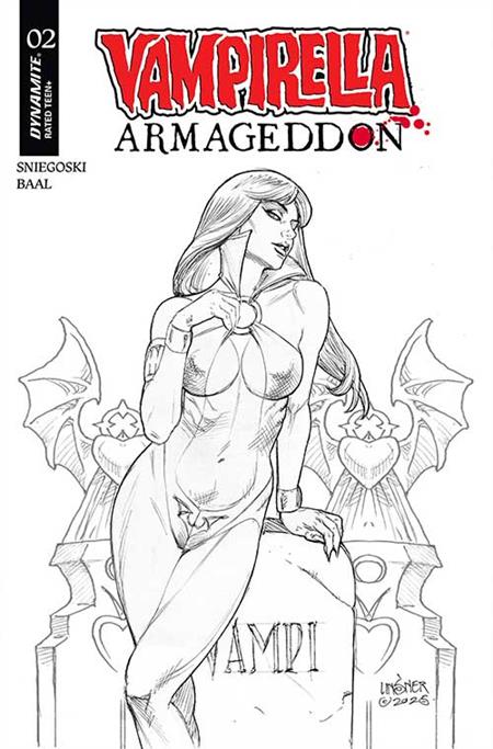 VAMPIRELLA ARMAGEDDON #2 CVR K INCENTIVE 1:10 JOSEPH MICHAEL LINSNER LINE ART VAR PRESALE 8/20