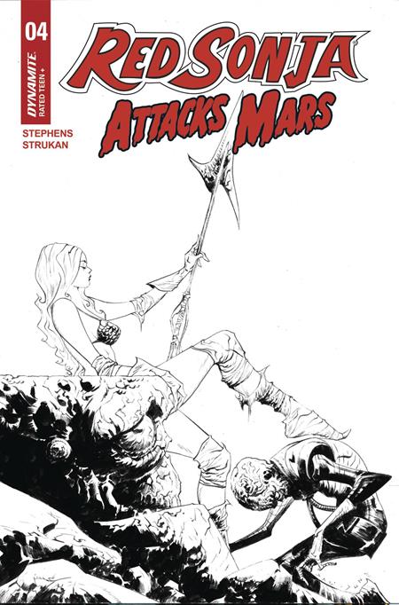 RED SONJA ATTACKS MARS #4 (OF 4) CVR E INCENTIVE 1:10 JAE LEE LINE ART VAR PRESALE 7/23
