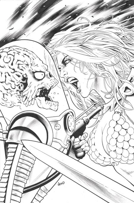 RED SONJA ATTACKS MARS #4 (OF 4) CVR F INCENTIVE 1:10 GREG LAND LINE ART VIRGIN VAR PRESALE 7/23