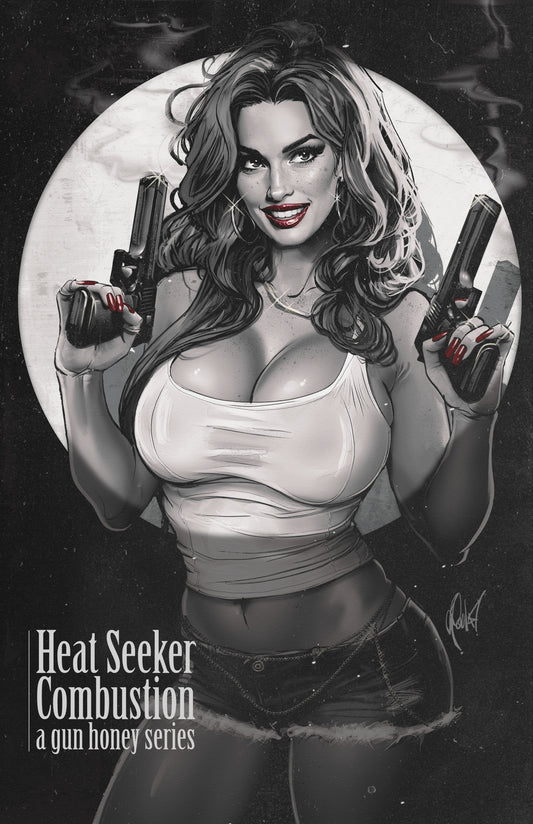 Heat Seeker Combustion #1 Cedric Poulat exclusive black and white variant cover